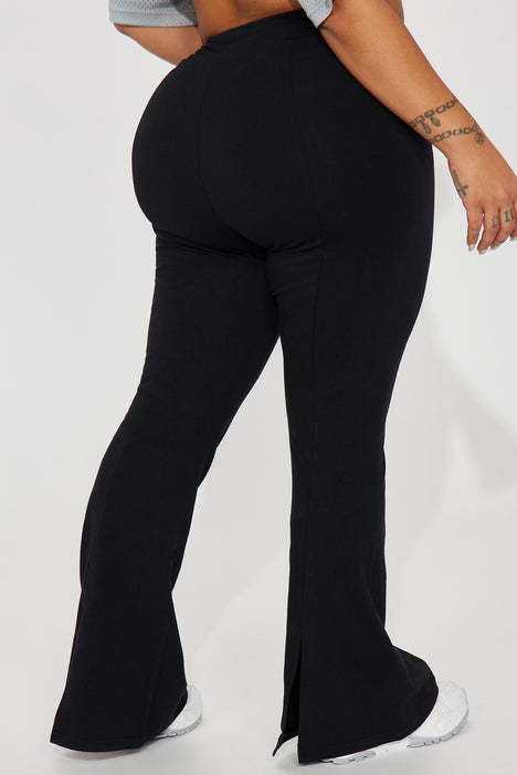 Chielo Pants - High Rise Fit and Flare Pants in Black | Showpo